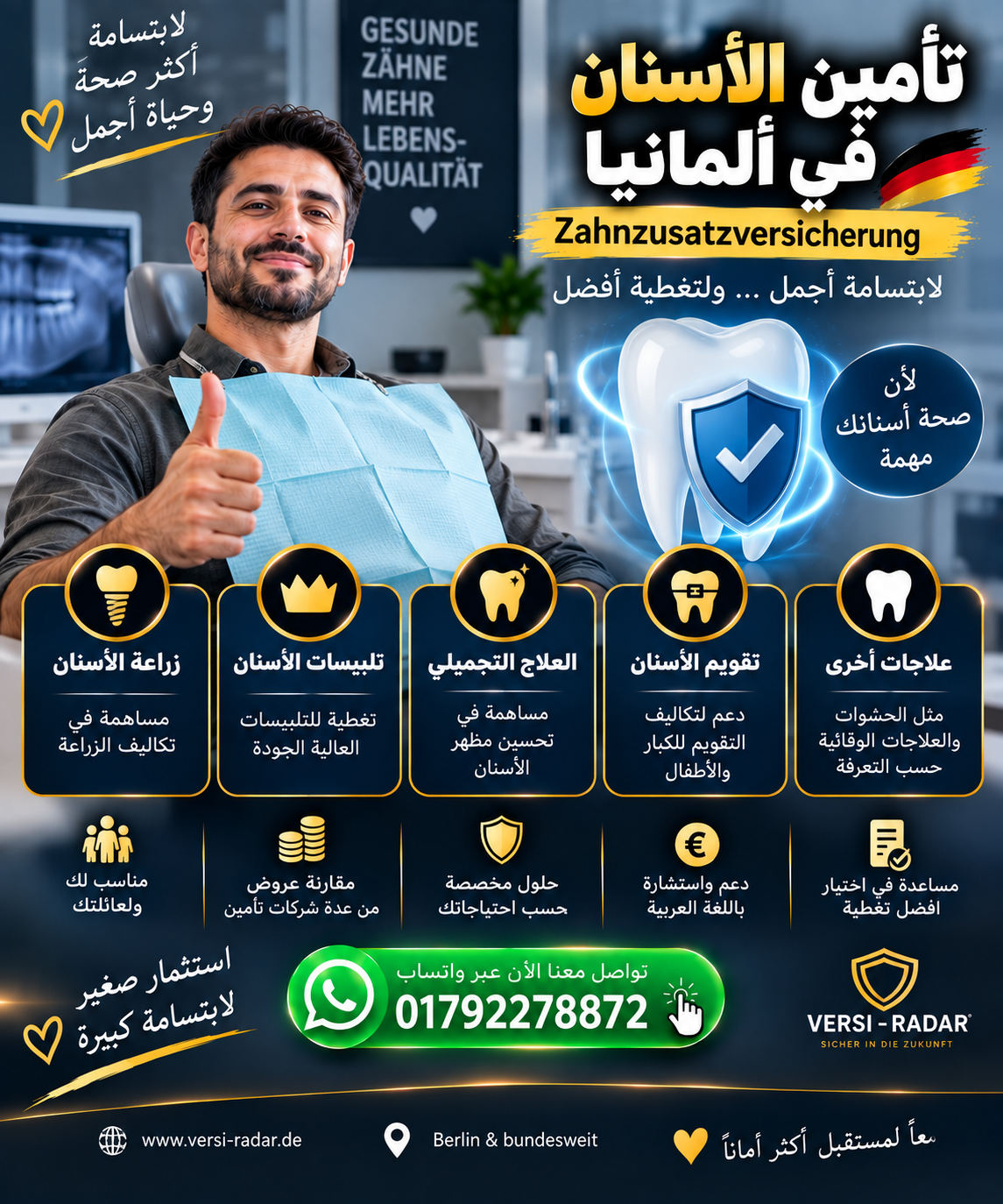 🦷 تأمين الأسنان في ألمانيا – Zahnzusatzversicherung